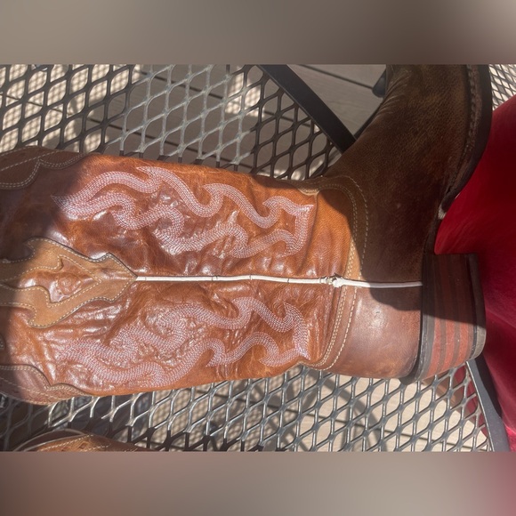 Tall Ariat Cowboy Women’s Brown Square Toe Boots Style 10048714 Size 6.5 - Picture 6 of 8